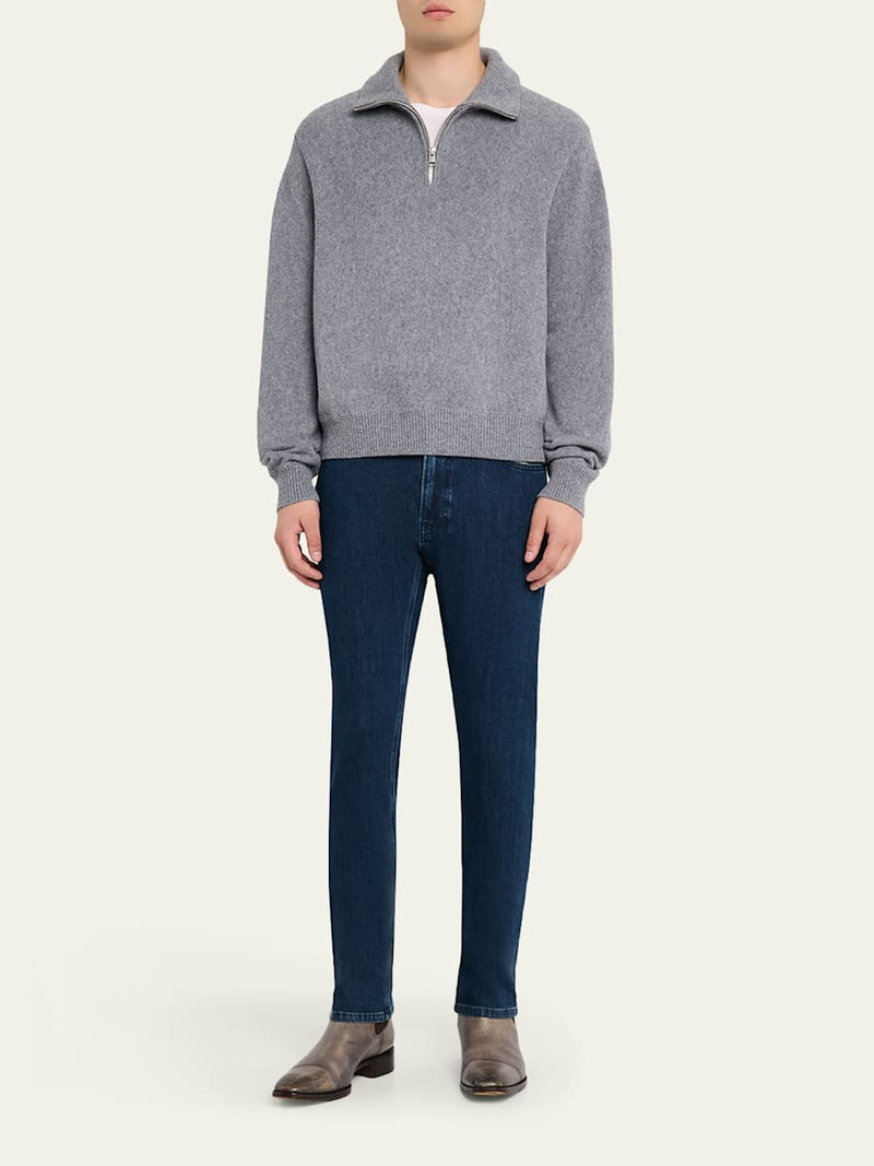 FRAME Men's Wool and Cotton Quarter-Zip Sweater outlook