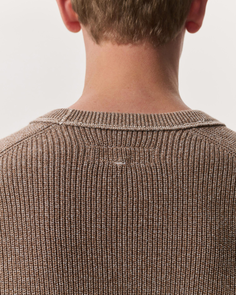 Gabe Spliced Cotton-Blend Crewneck Sweater 6