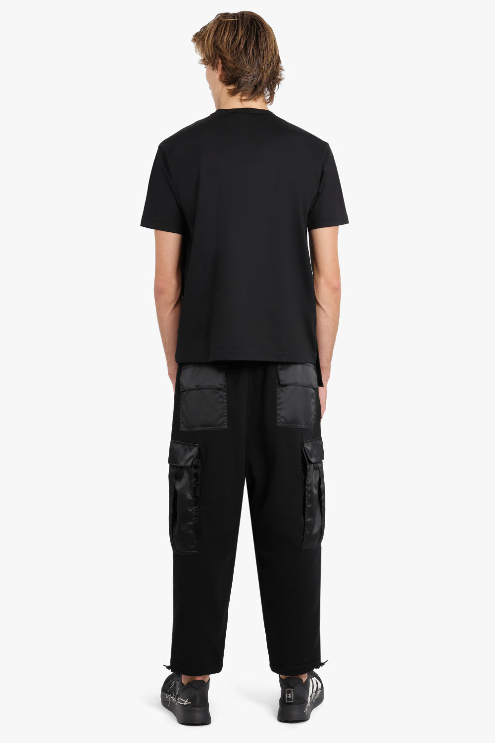 COTTON TERRYCLOTH WITH NYLON TWILL PANTS | BLACK - 4