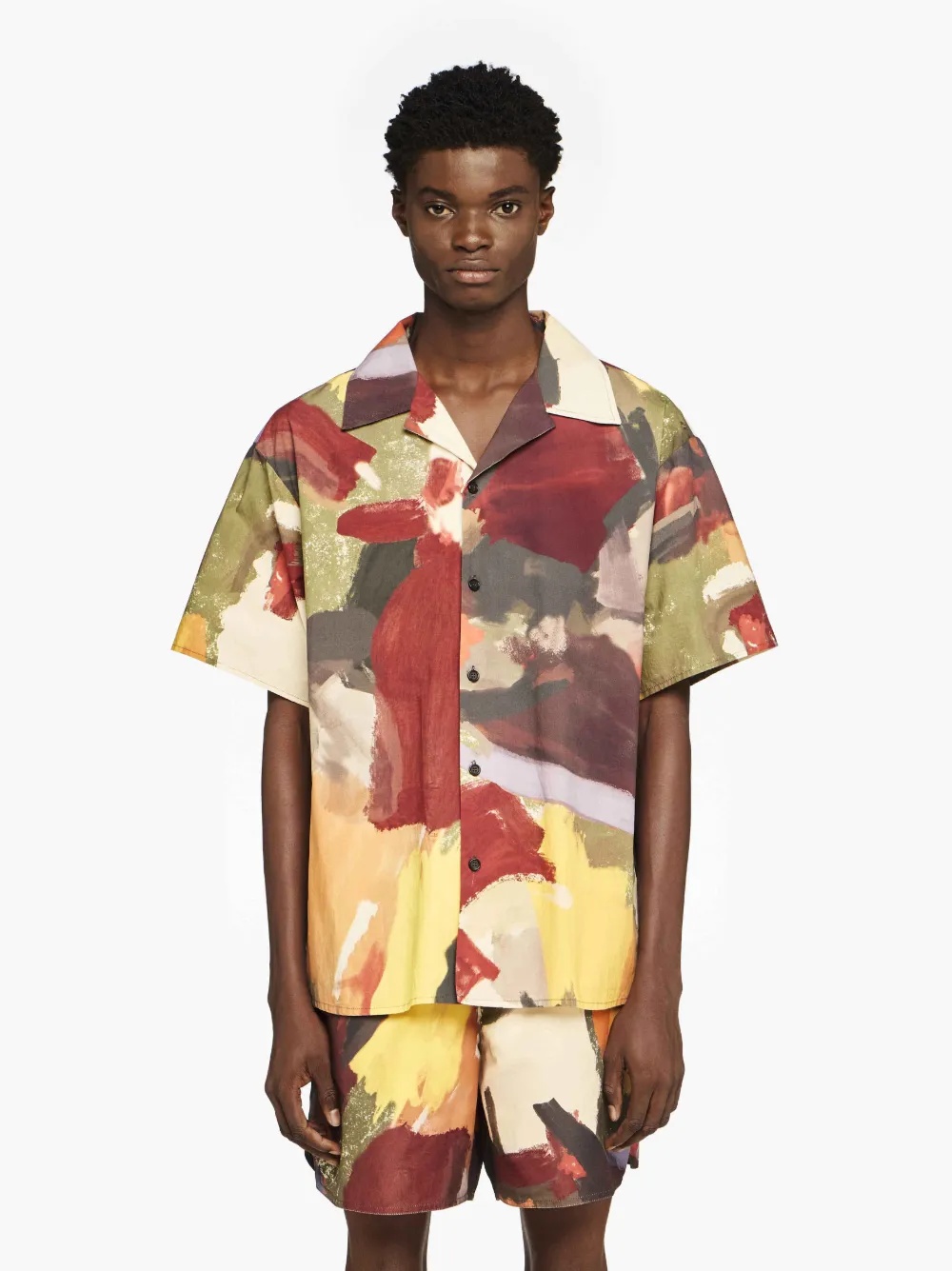 SHORT SLEEVE "ABSTRACT" PRINTED SHIRT - 2