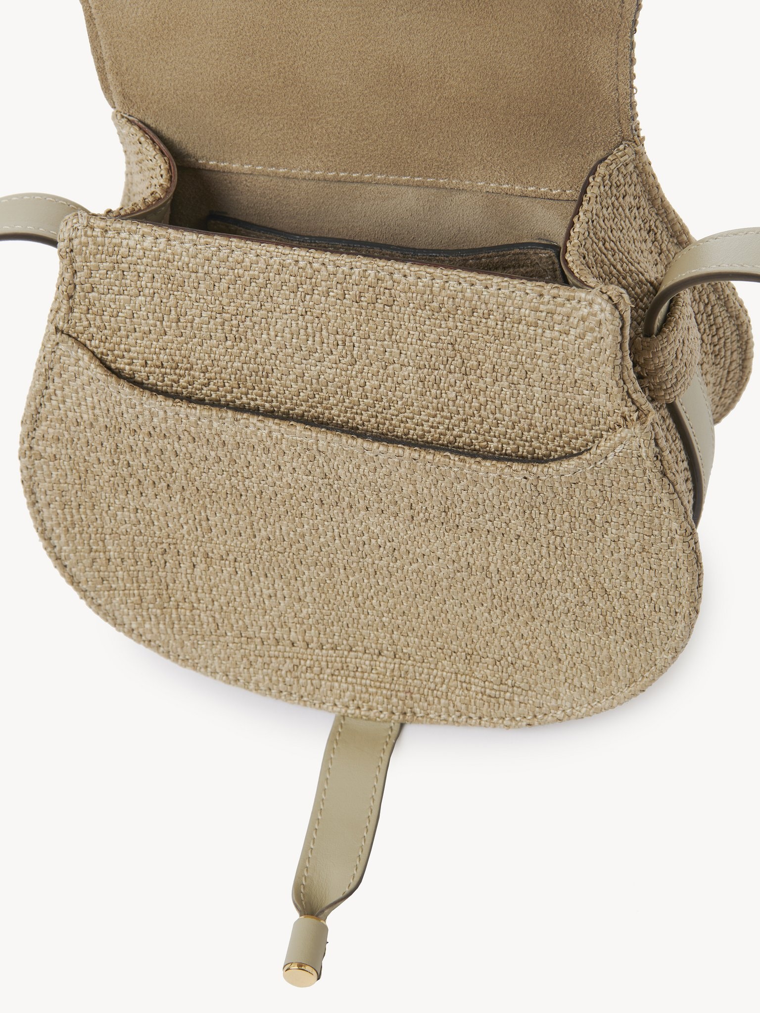 SMALL MARCIE SADDLE BAG IN RAFFIA-EFFECT FIBERS - 4
