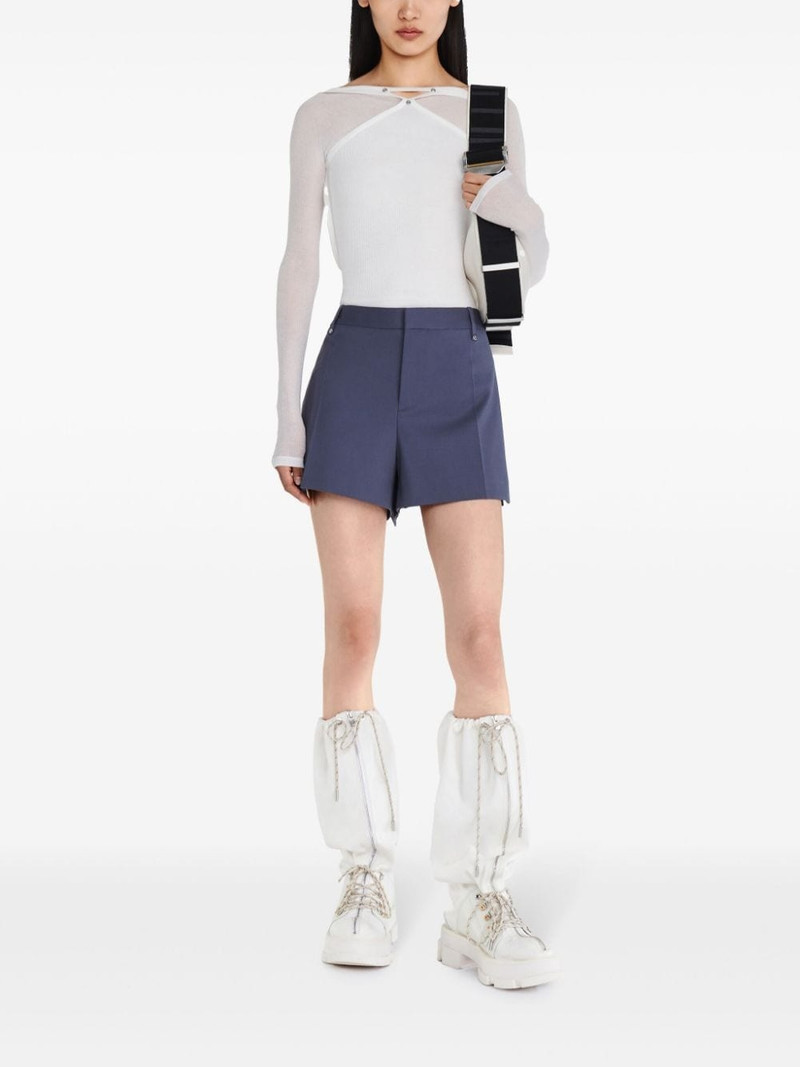 Dion Lee panelled boat-neck top outlook