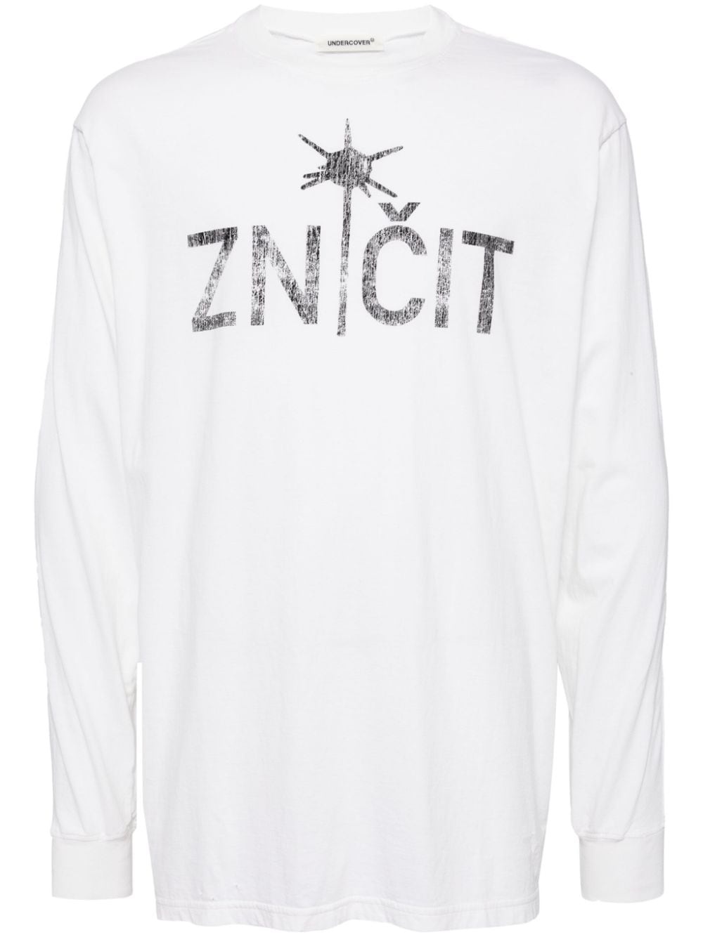 slogan-printed long-sleeved T-shirt - 1