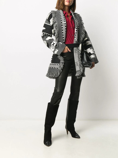 Alanui cashmere abstract pattern cardigan outlook