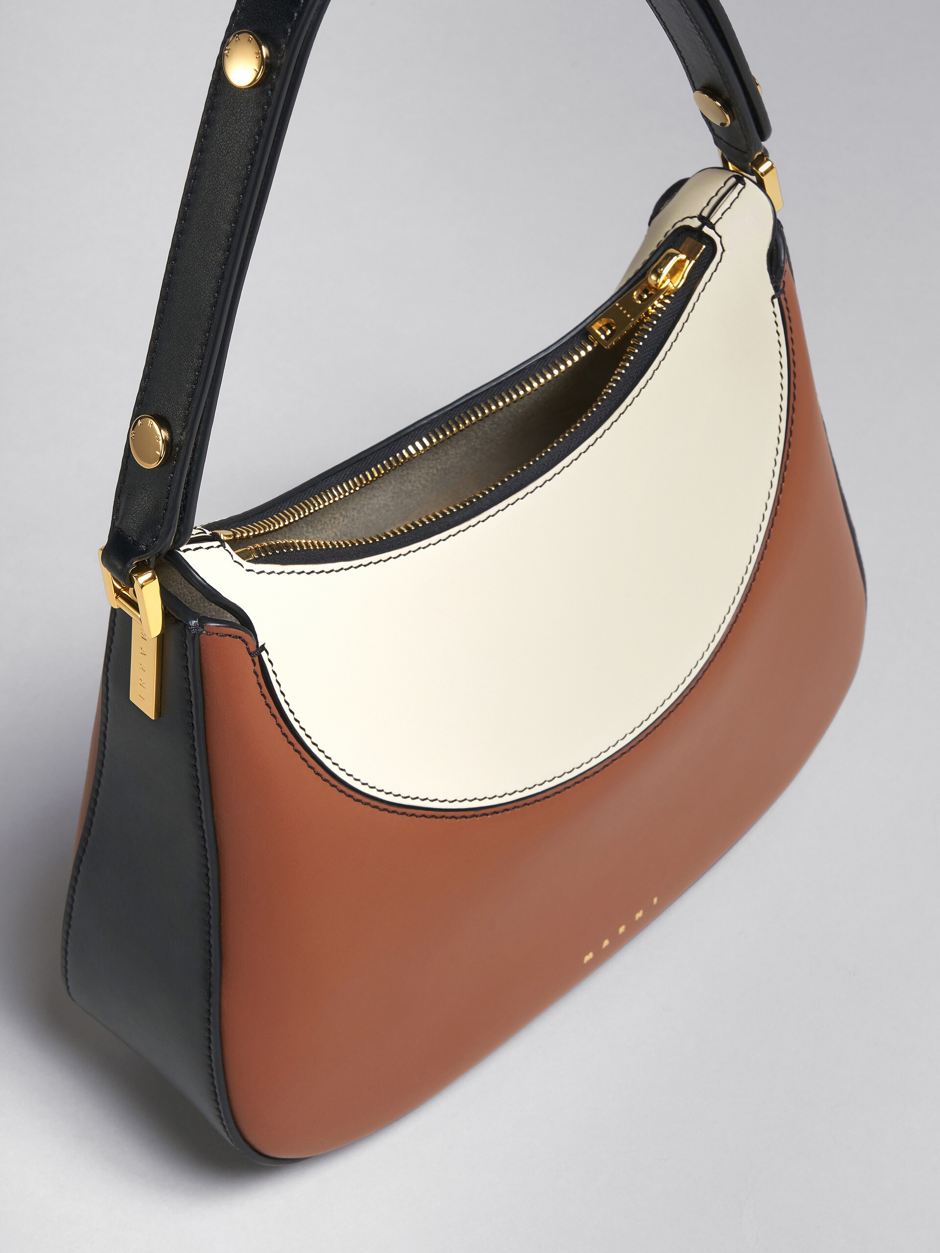 MILANO SMALL BAG IN BROWN BLACK AND WHITE - 4