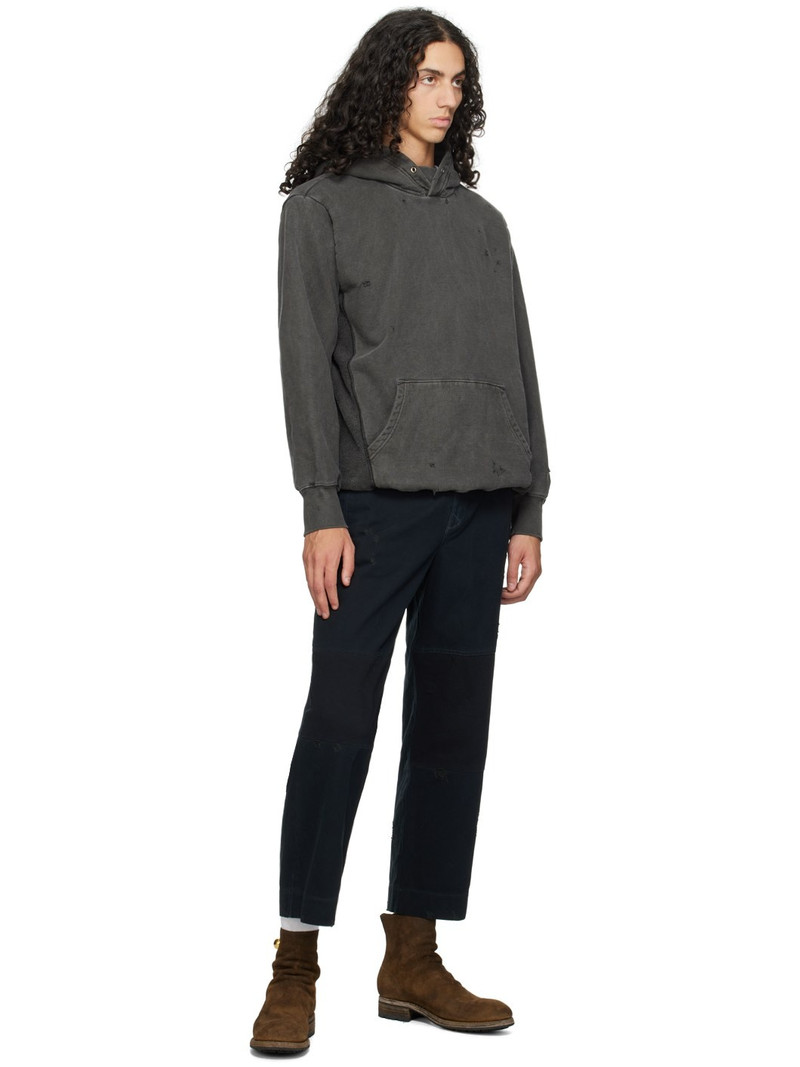 UNDERCOVER Gray Distressed Hoodie outlook