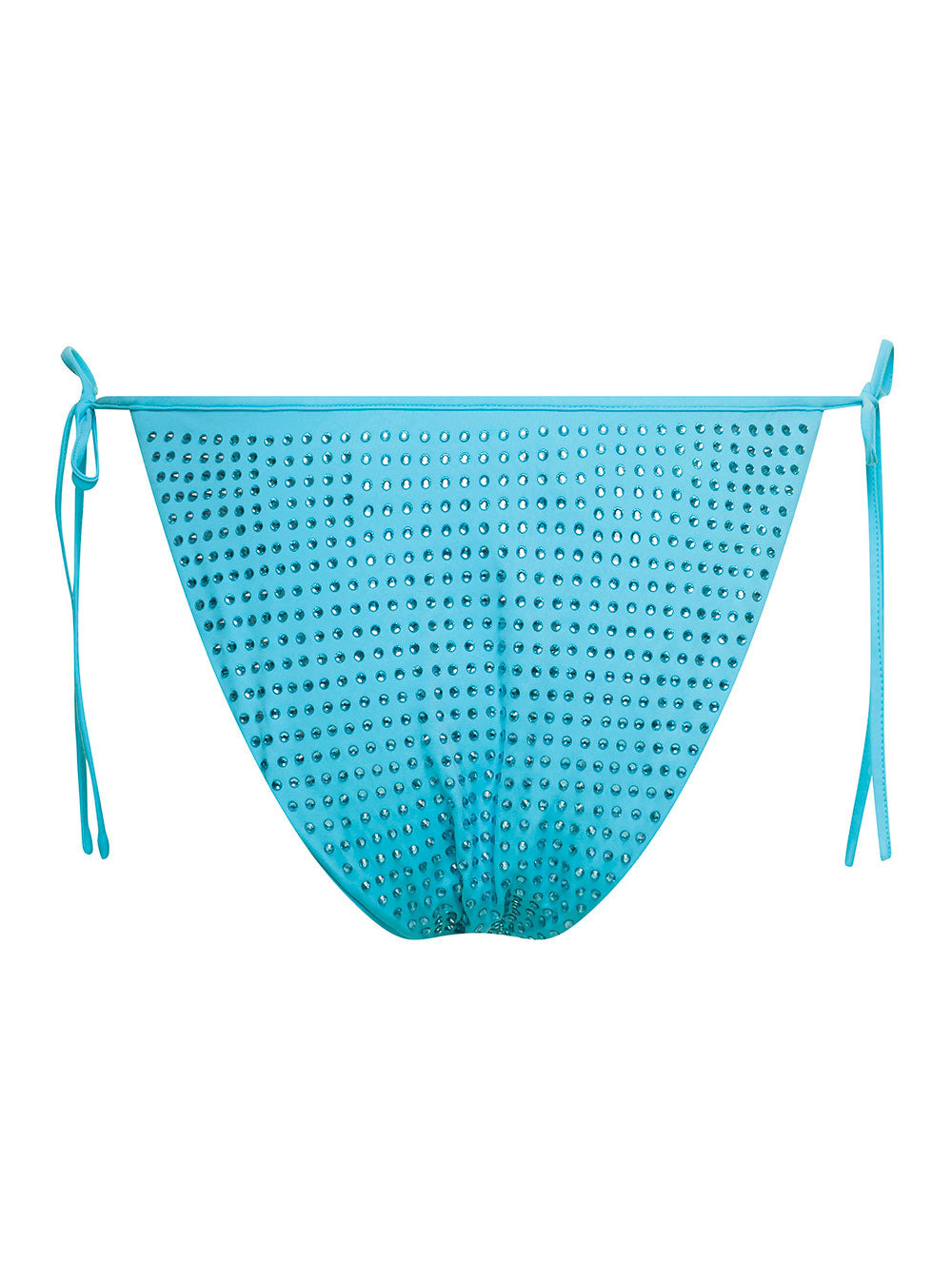 Self-Portrait Women Bikini Bottom With All-Over Crystal Embellishment In Light-Blue Polyamide Woman - 2
