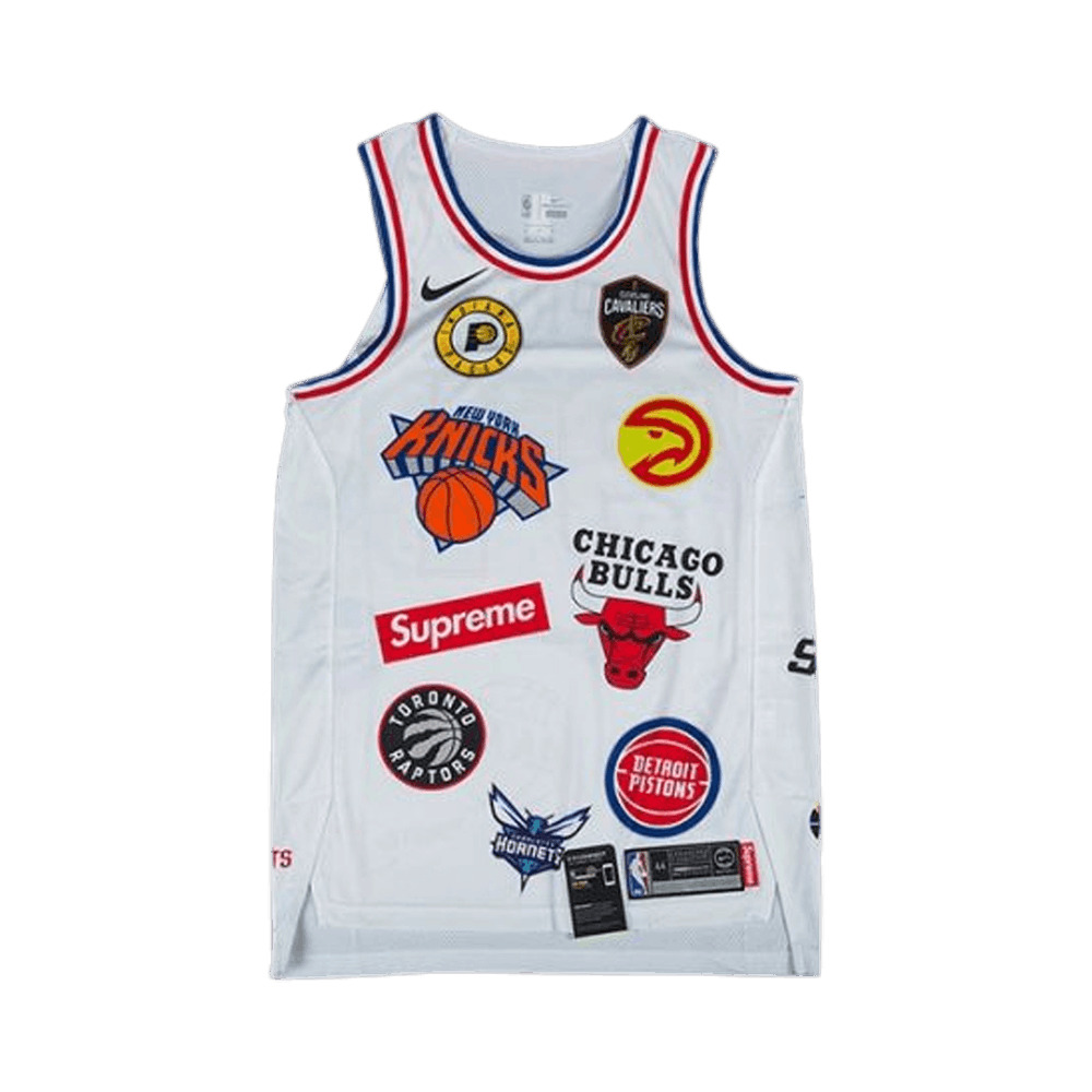 Supreme x Nike x NBA Teams Authentic Jersey 'White' - 1