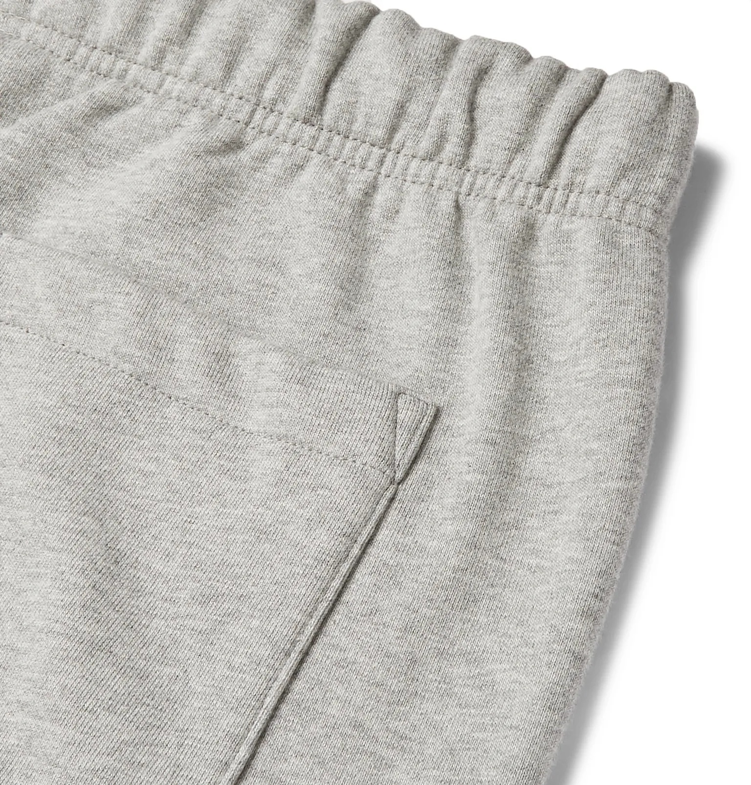 Chase Tapered Logo-Embroidered Mélange Fleece-Back Cotton-Blend Jersey Sweatpants - 5