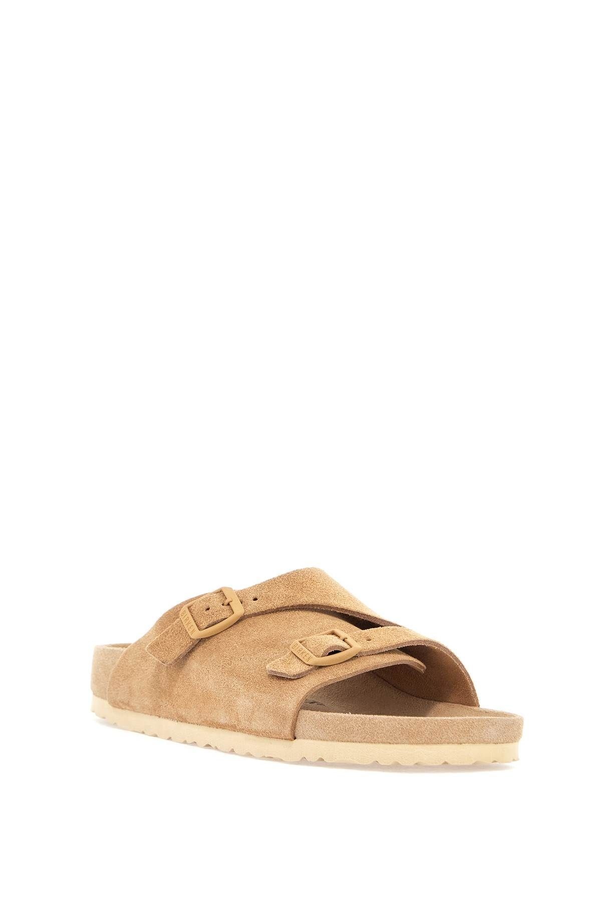 BEIGE SUEDE ZURICH SANDALS WITH ADJUSTABLE BUCKLES - 4