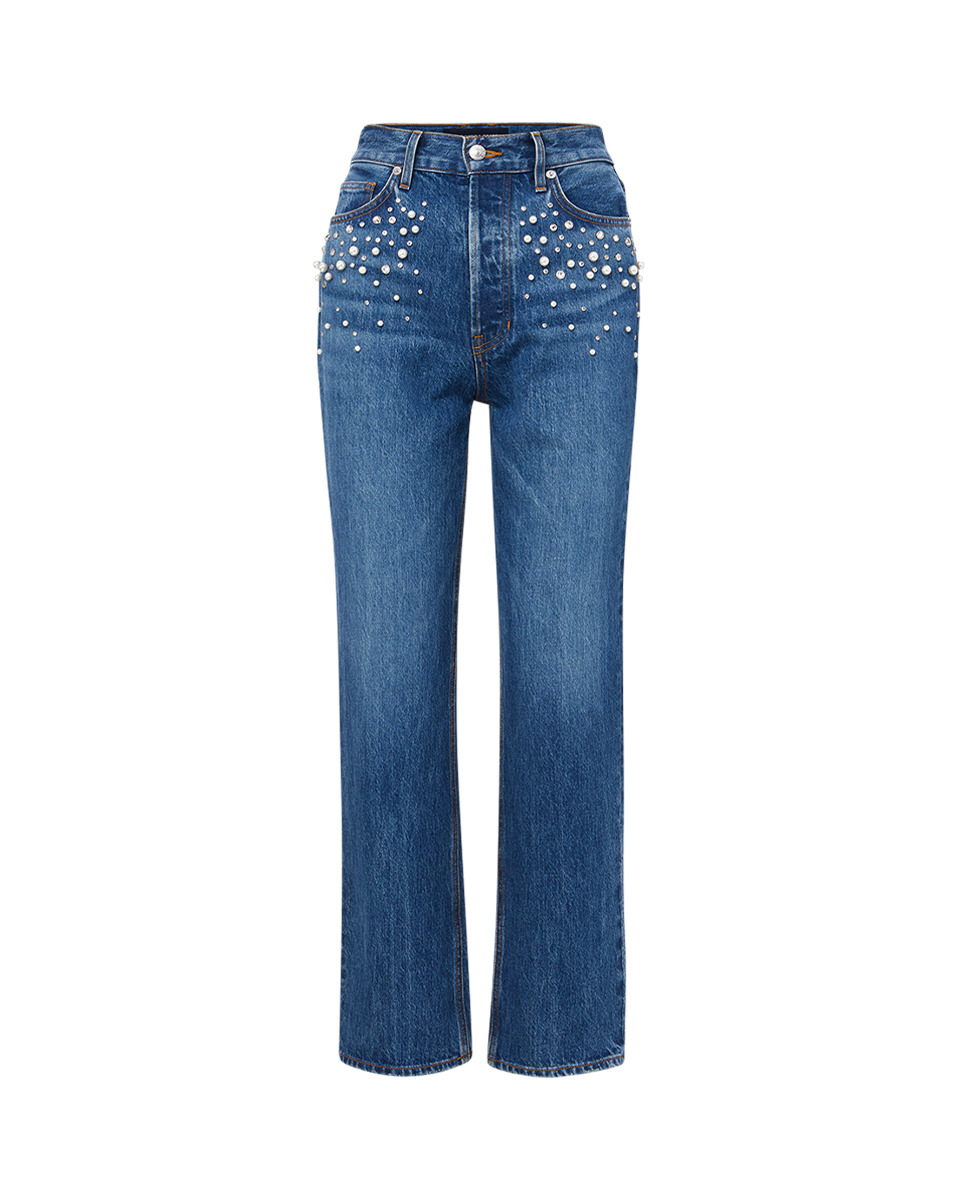 DANIELA STRAIGHT-LEG EMBELLISHED JEAN - 1