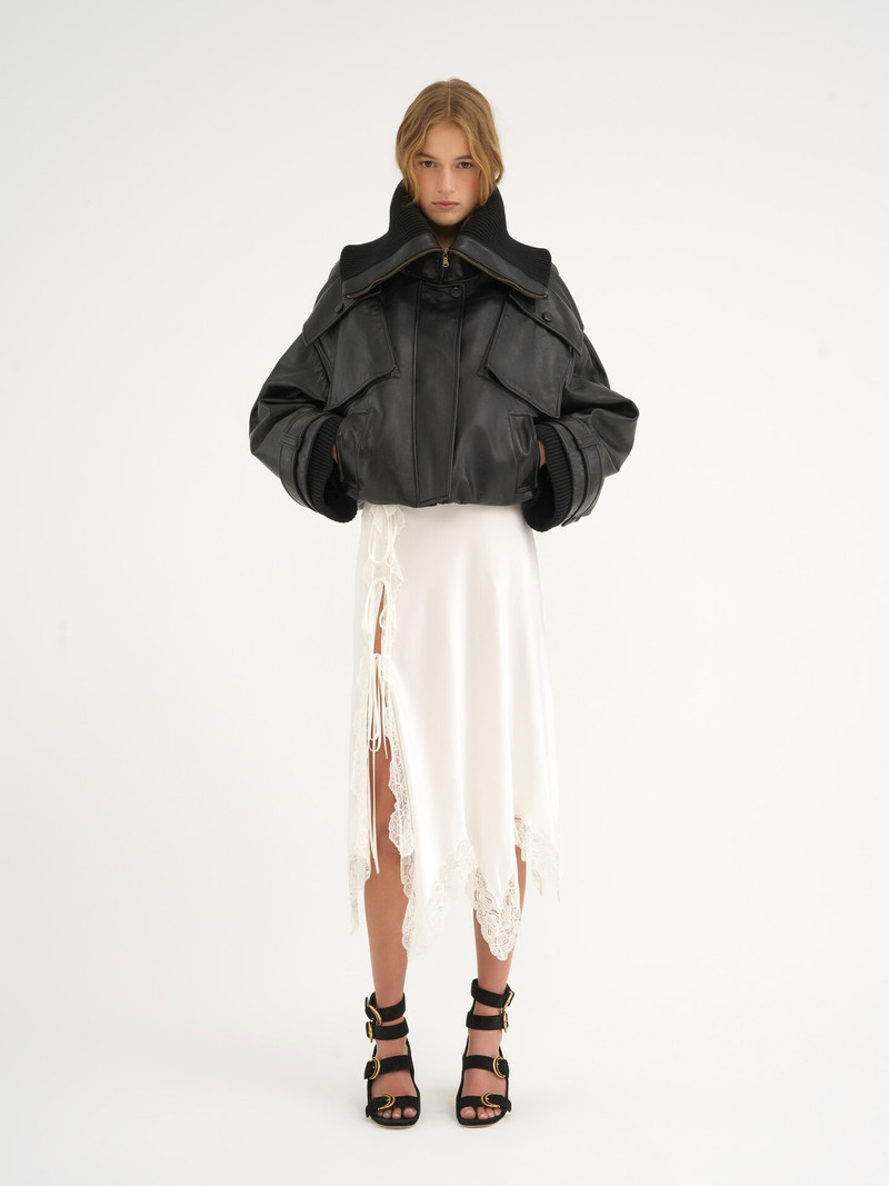 Chloé SHORT BOMBER JACKET IN SOFT LEATHER outlook