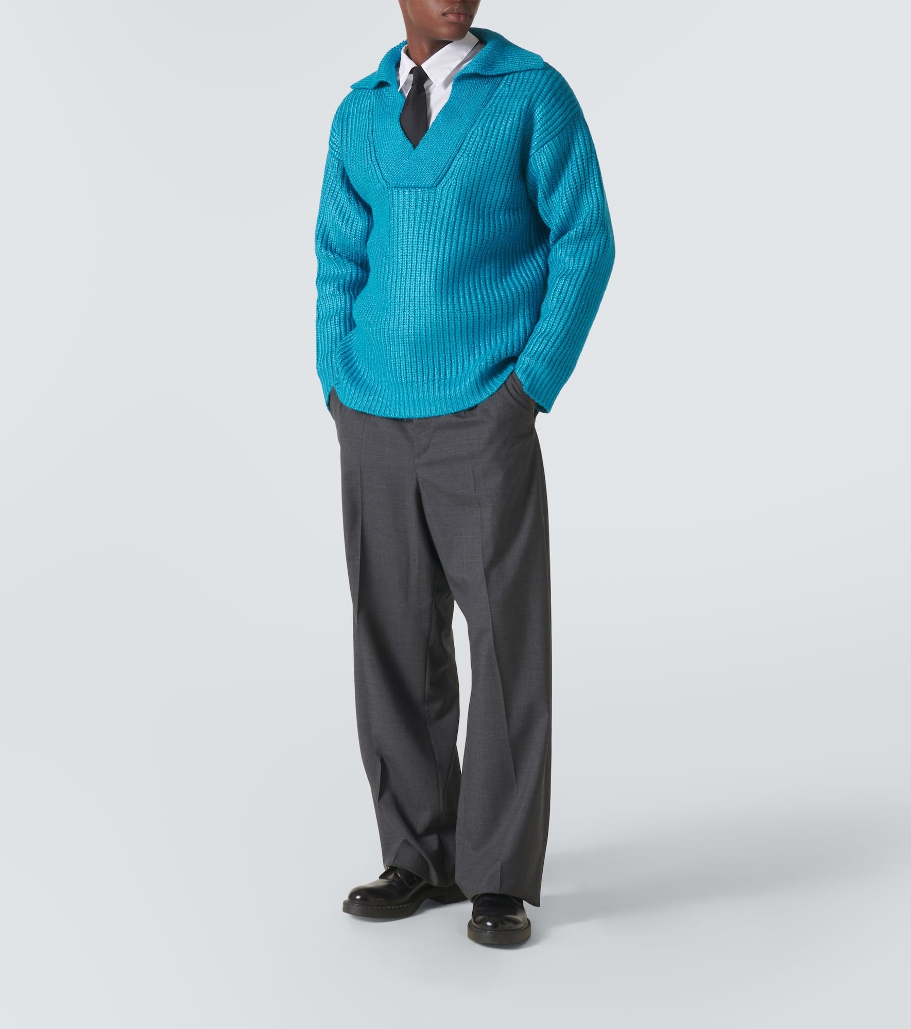 Ribbed-knit silk-blend sweater - 2