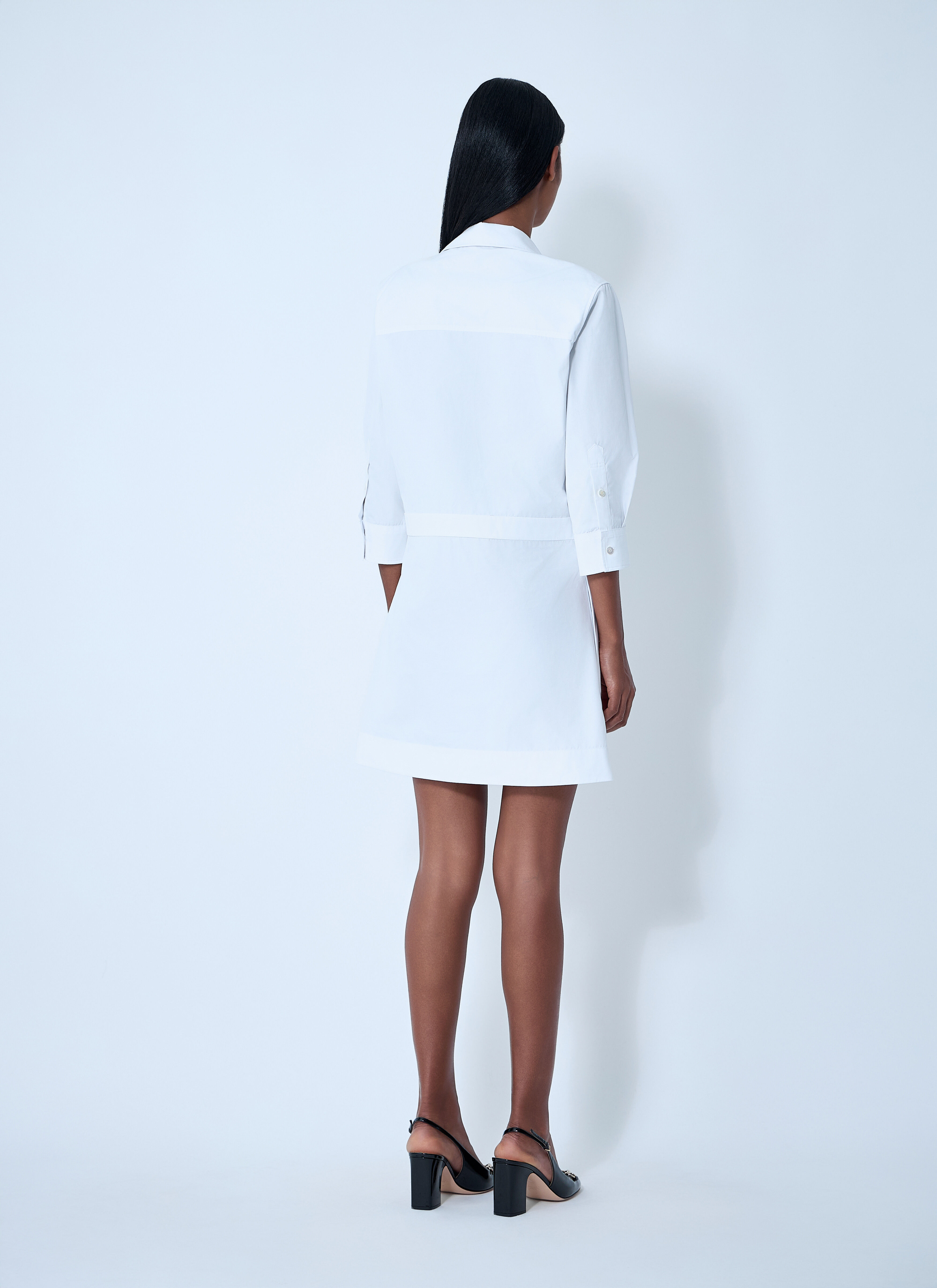 Cotton Poplin Shirt With Horsebit Hardware - 4