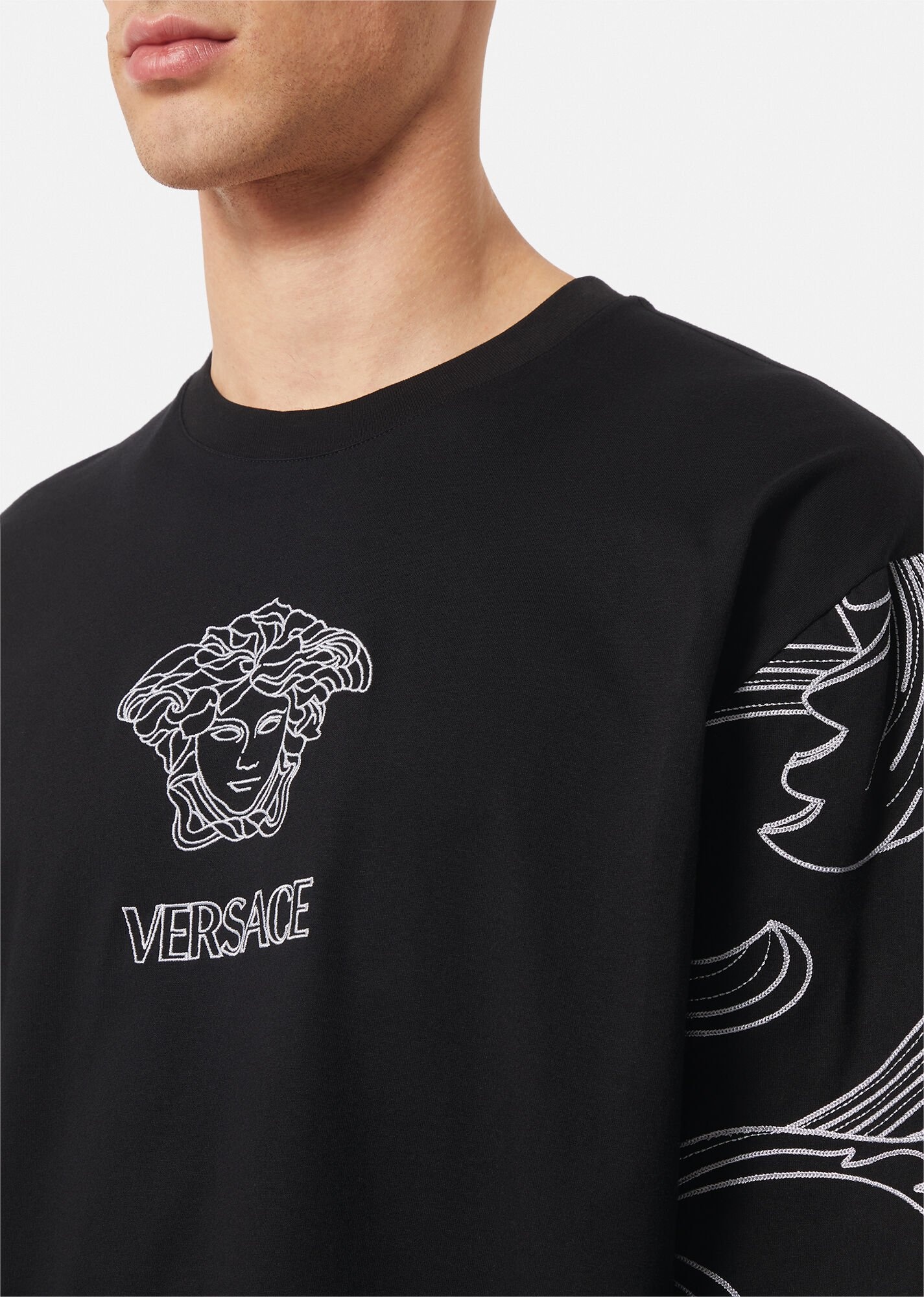 Barocco Embroidered Medusa T-Shirt - 5