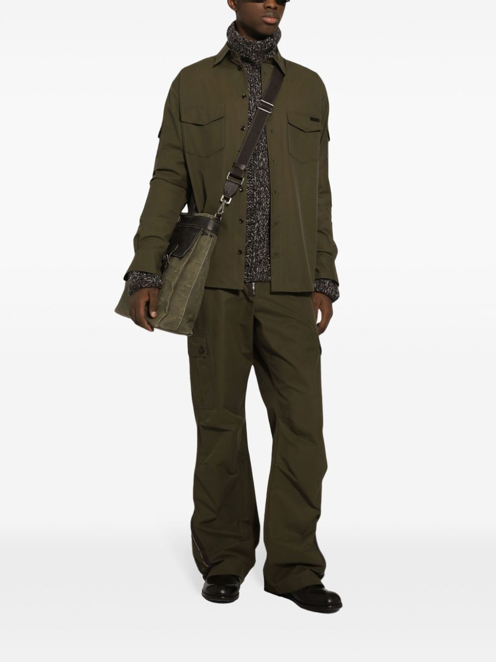 flared cargo trousers - 3