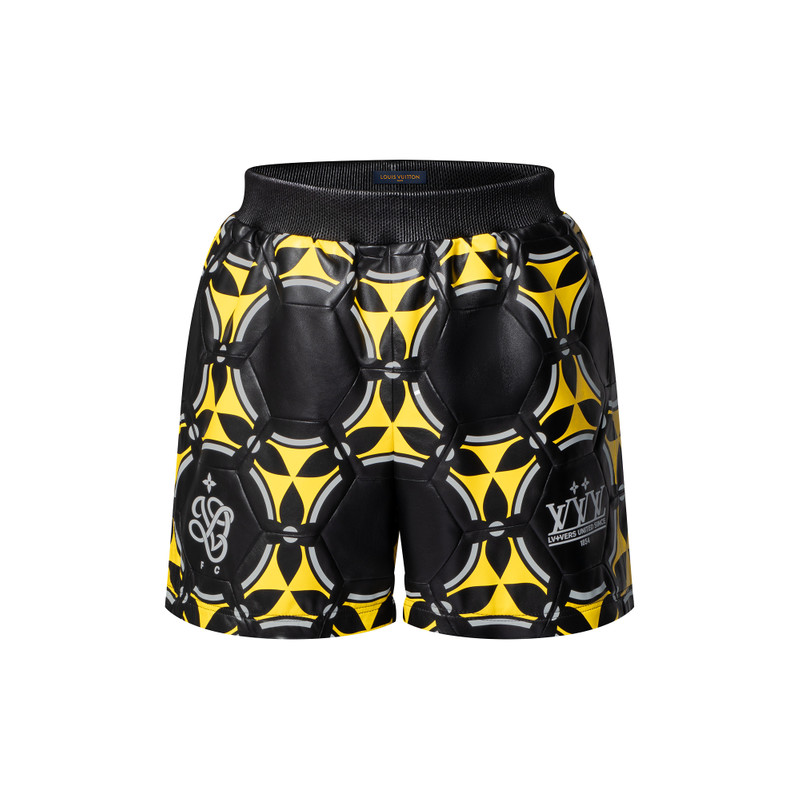 Soccer Ball Patchwork Leather Shorts 1