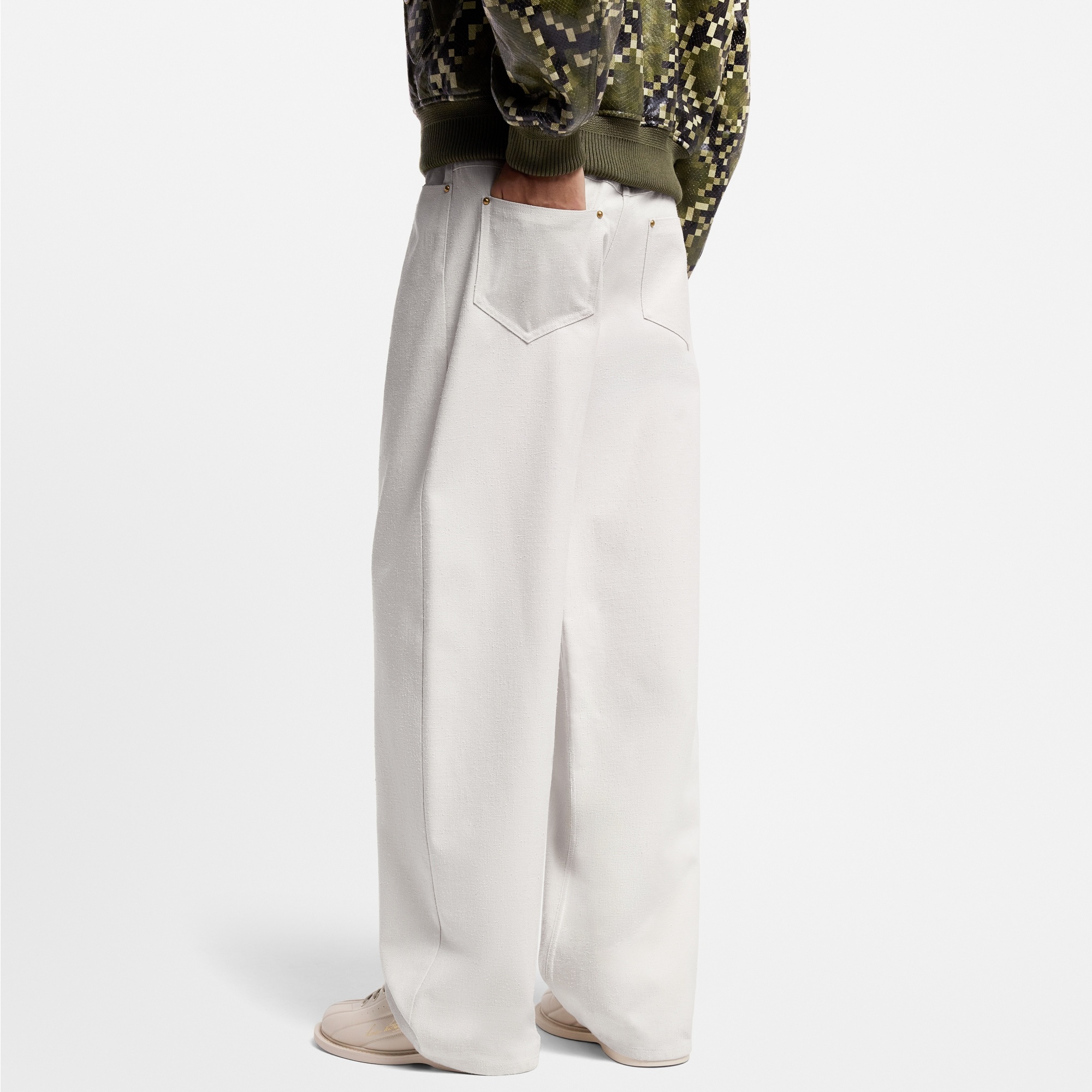 Wide-Leg Silk-Blend Pants - 5