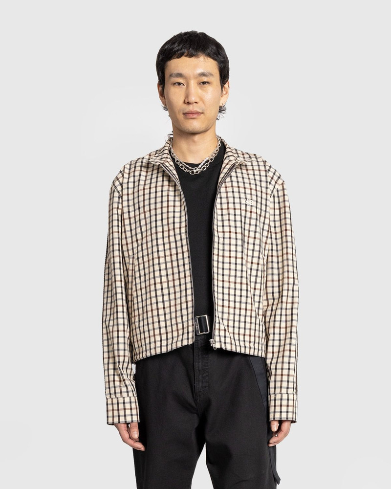 WALES BONNER Wales Bonner – Harrington Jacket Ivory/Navy/Maroon Check outlook