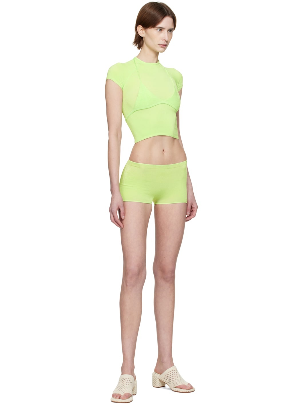 Green Knitted Malley Bra & Jia Baby T-shirt - 5