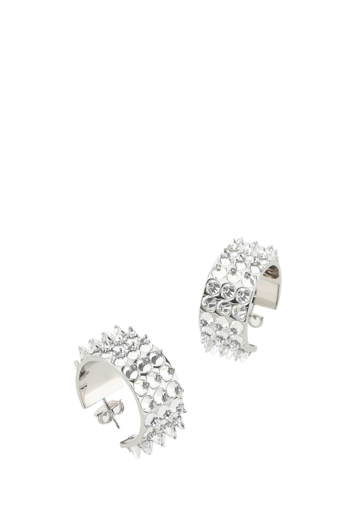 Amina Muaddi Women Embellished Metal Big Karma Earrings - 2