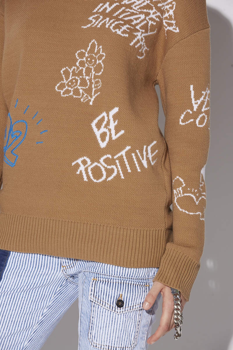 SCRIBBLES ROUND NECK SWEATER - 3