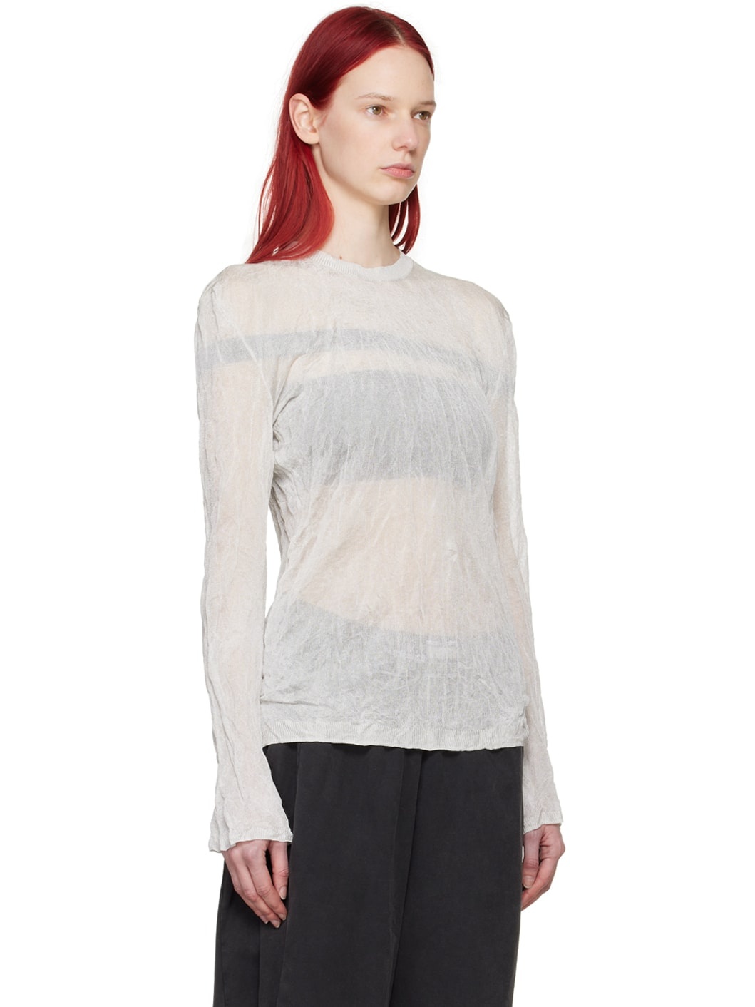 Gray Facelift Long Sleeve T-Shirt - 2