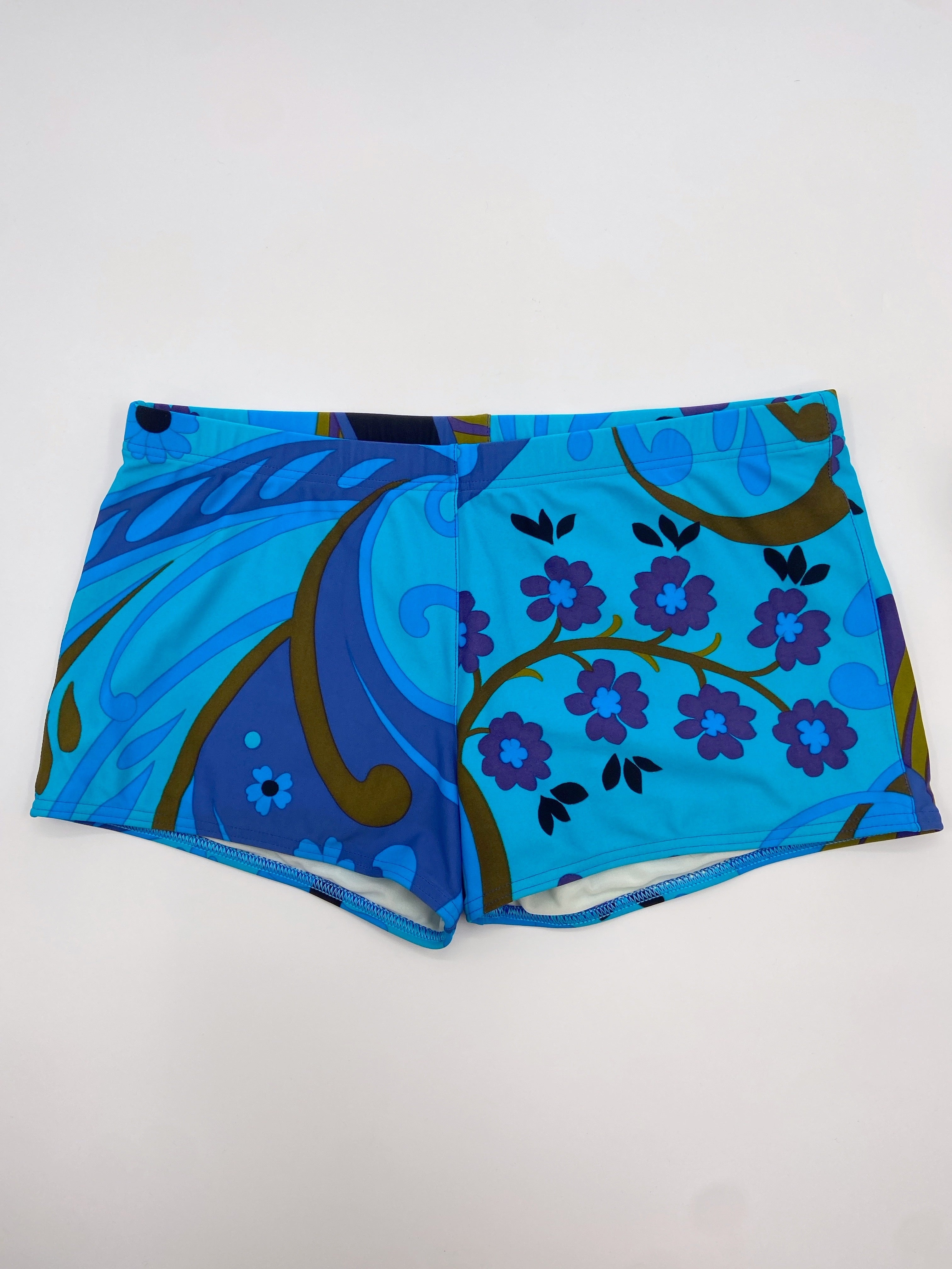 Gucci Spring 1999 Tom Ford Blue Floral Swimming Shorts Briefs S - 8