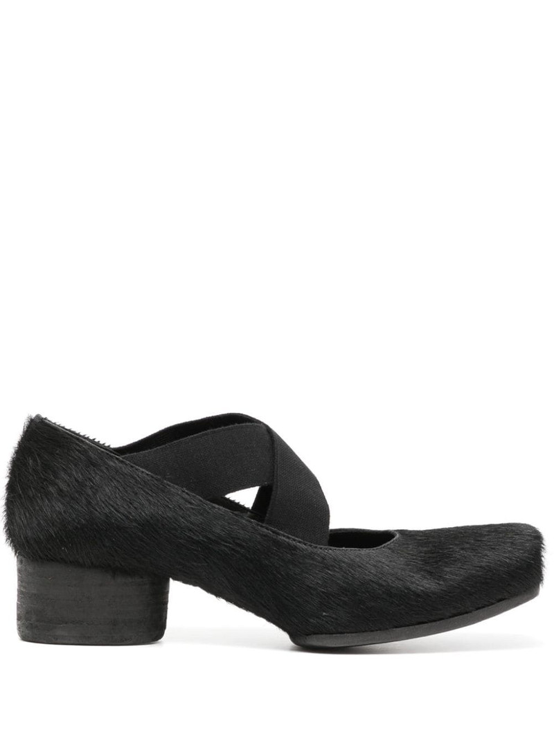 square-toe leather ballerina shoes 1