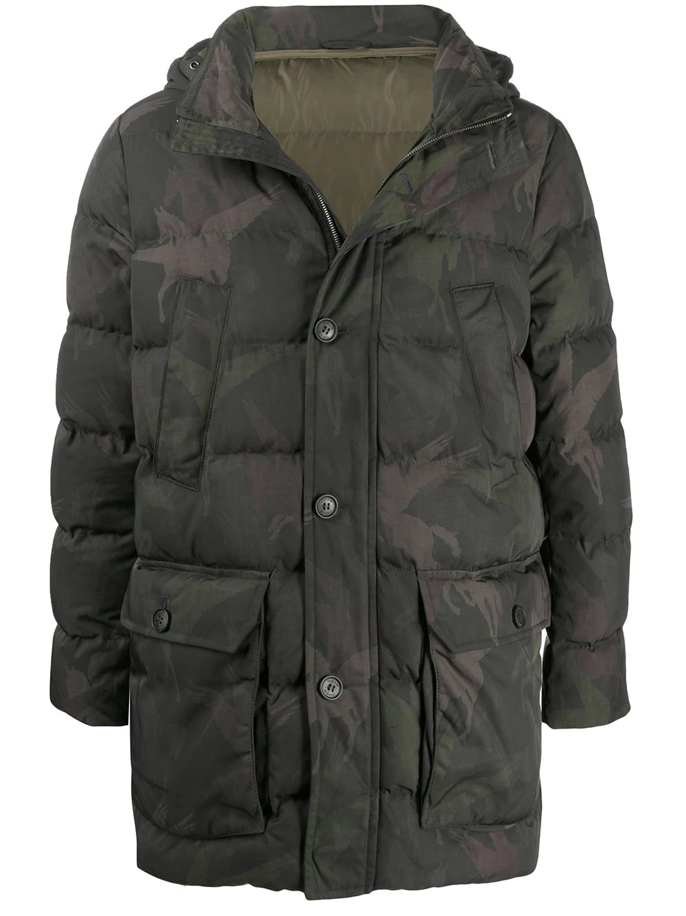 camouflage puffer jacket - 1