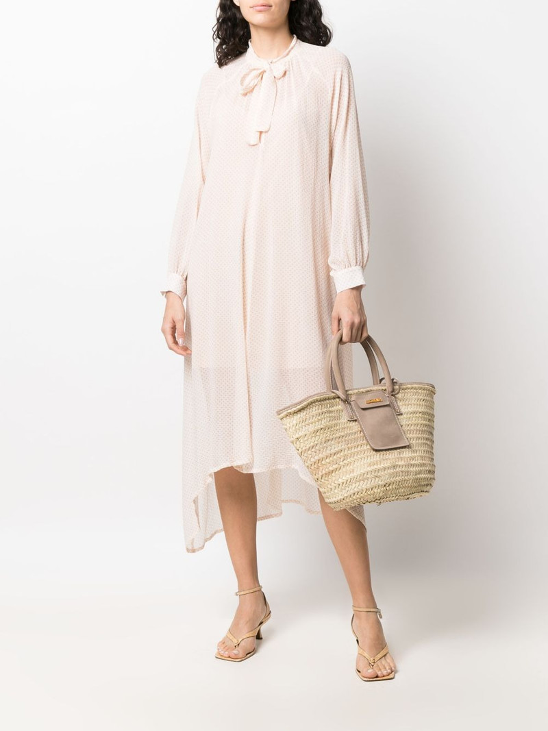 FABIANA FILIPPI graphic-print long-sleeve midi dress outlook