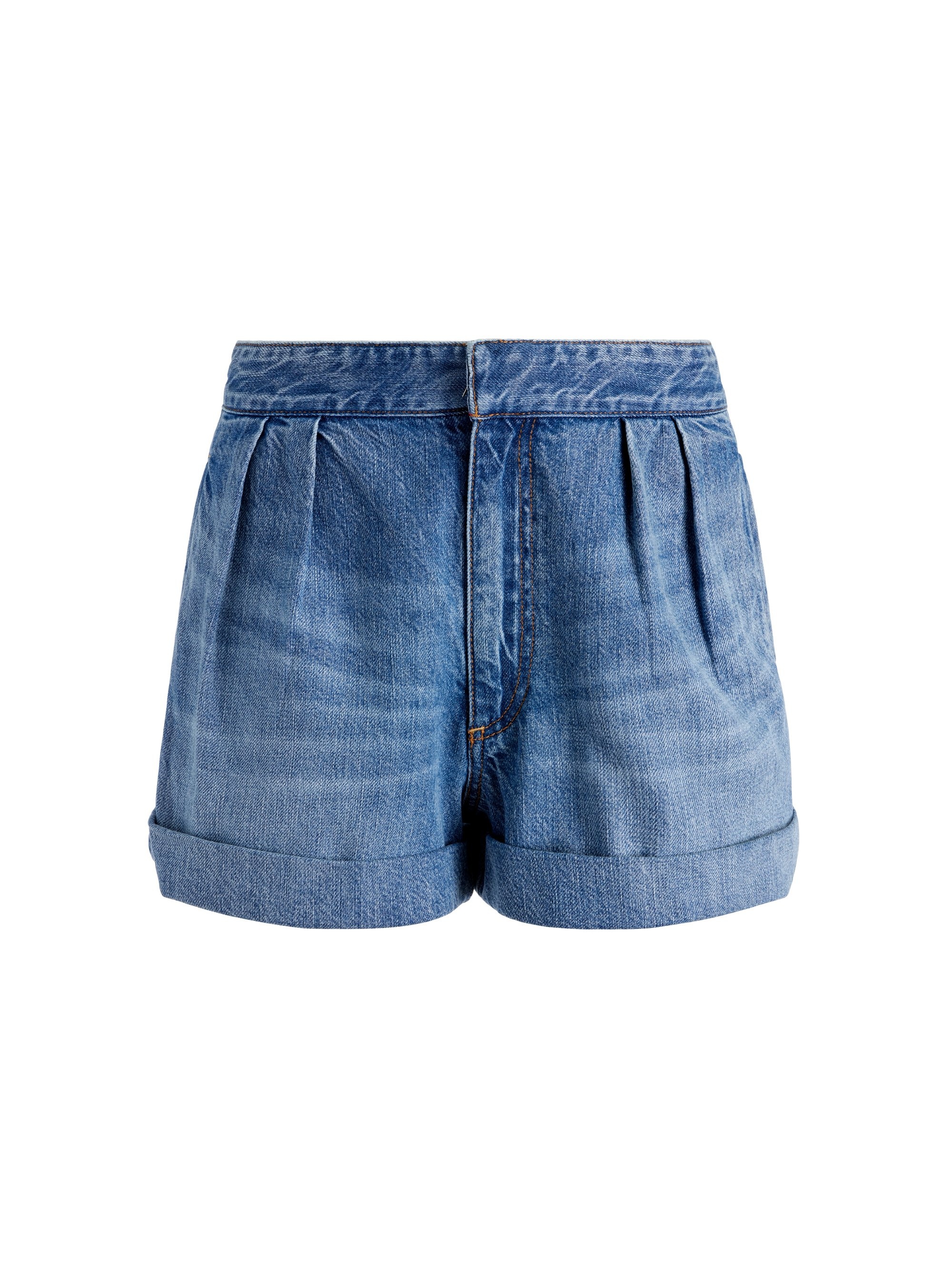 CONRY PLEATED DENIM SHORT - 1