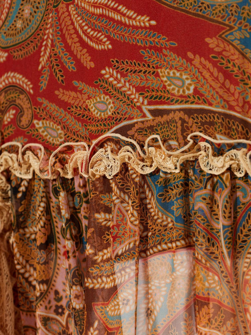 ruffled paisley-print maxi skirt 5
