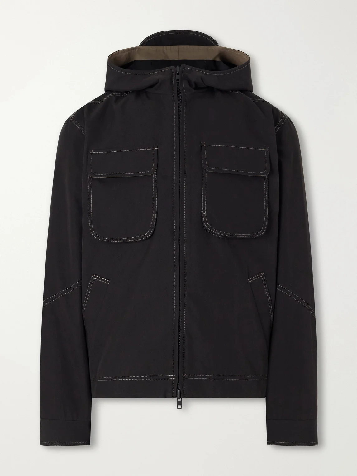 Saltash Cotton-Blend Gabardine Hooded Jacket - 1