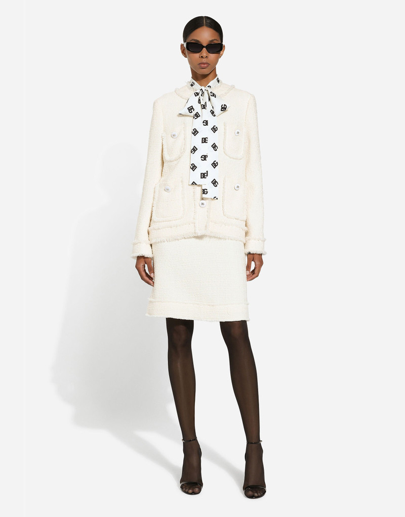 Dolce & Gabbana Charmeuse shirt with all-over DG logo print outlook