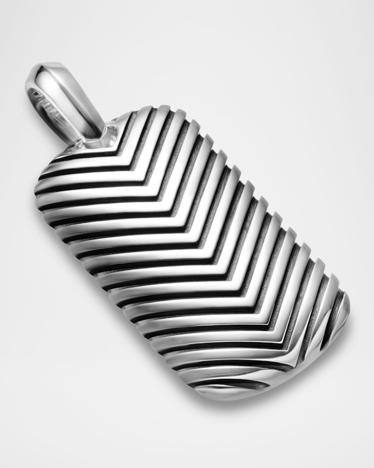 Men's Chevron Tag Enhancer in Silver, 34mm - 3