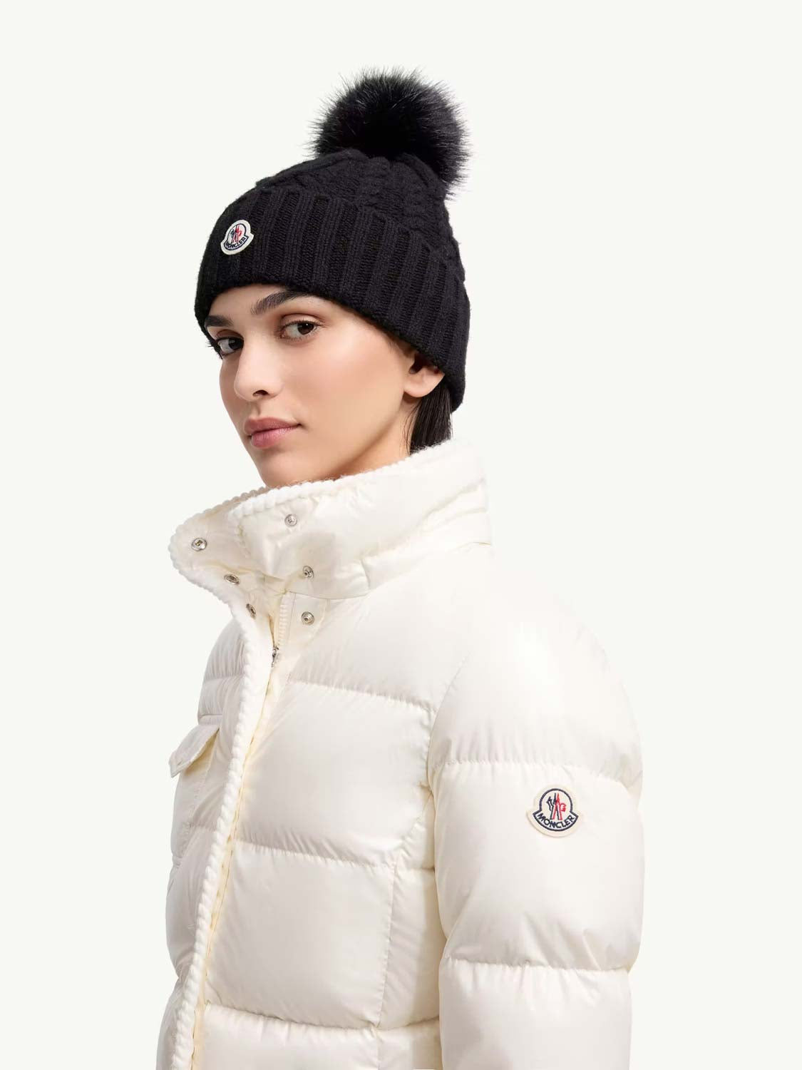 CASHMERE HAT WITH POMPOM - 2