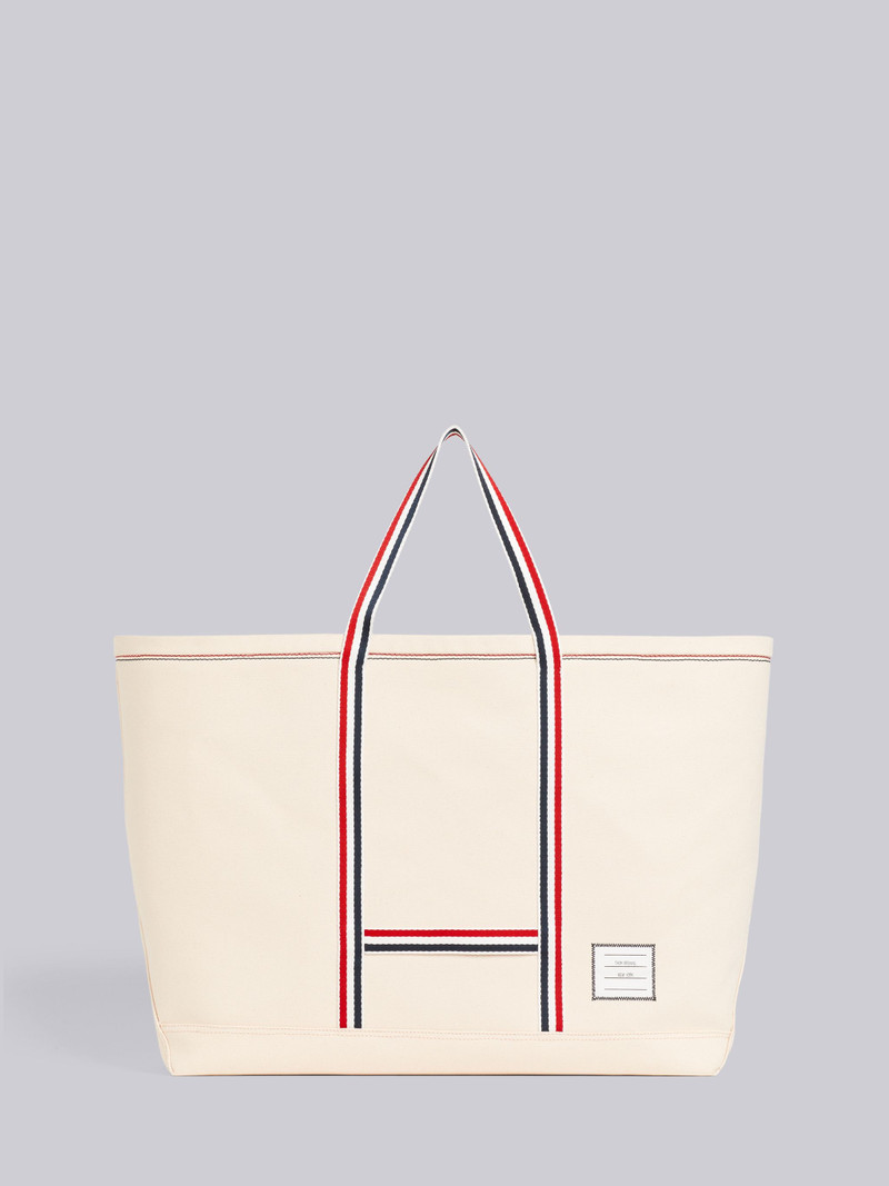 Off White Double Face Cotton Canvas Oversized Tool Tote Bag 1