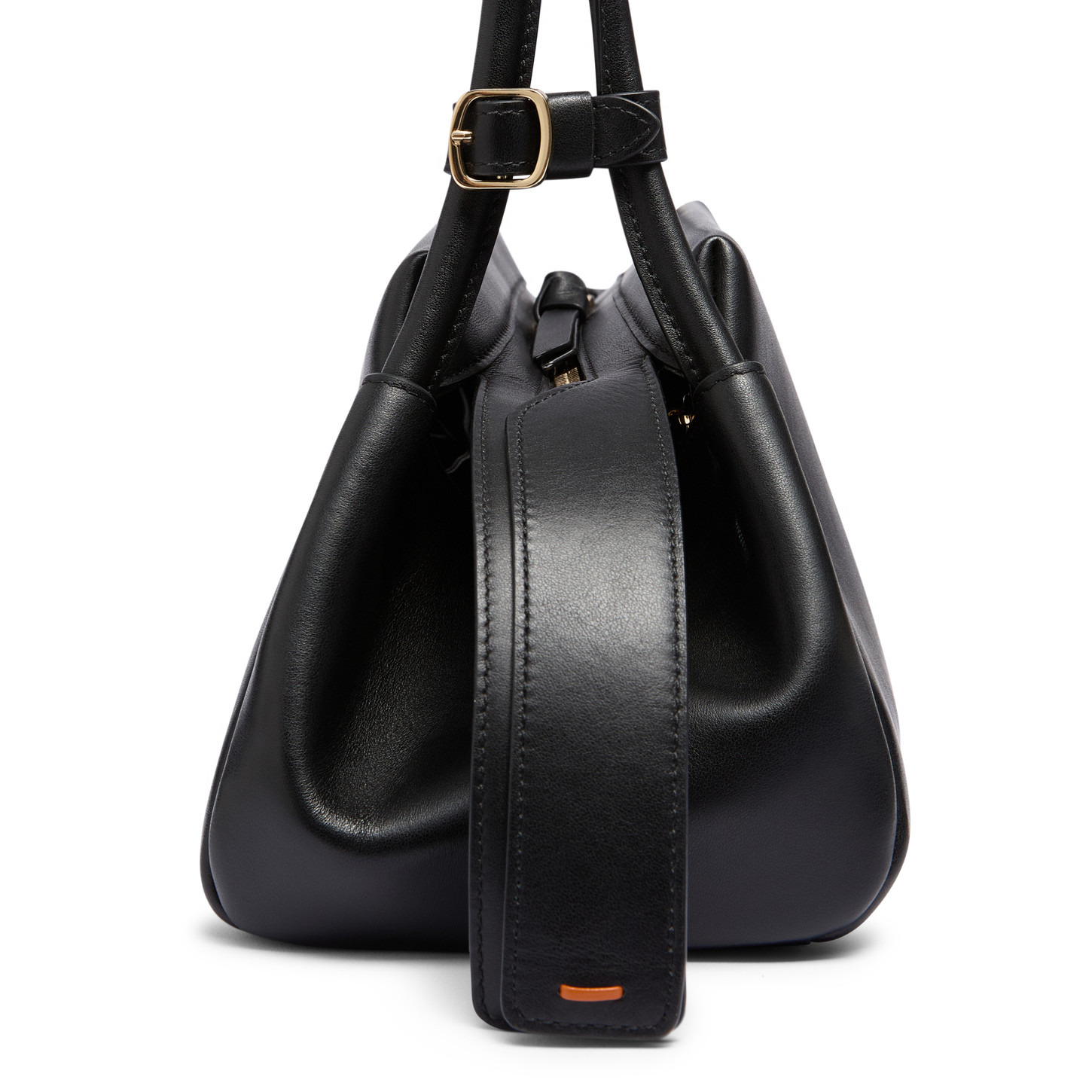 Black leather shoulder bag - 4