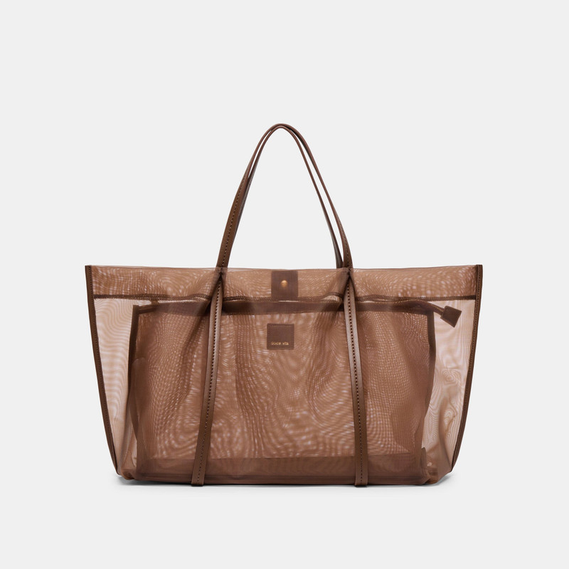 AISLIN TOTE CHOCOLATE MESH 1