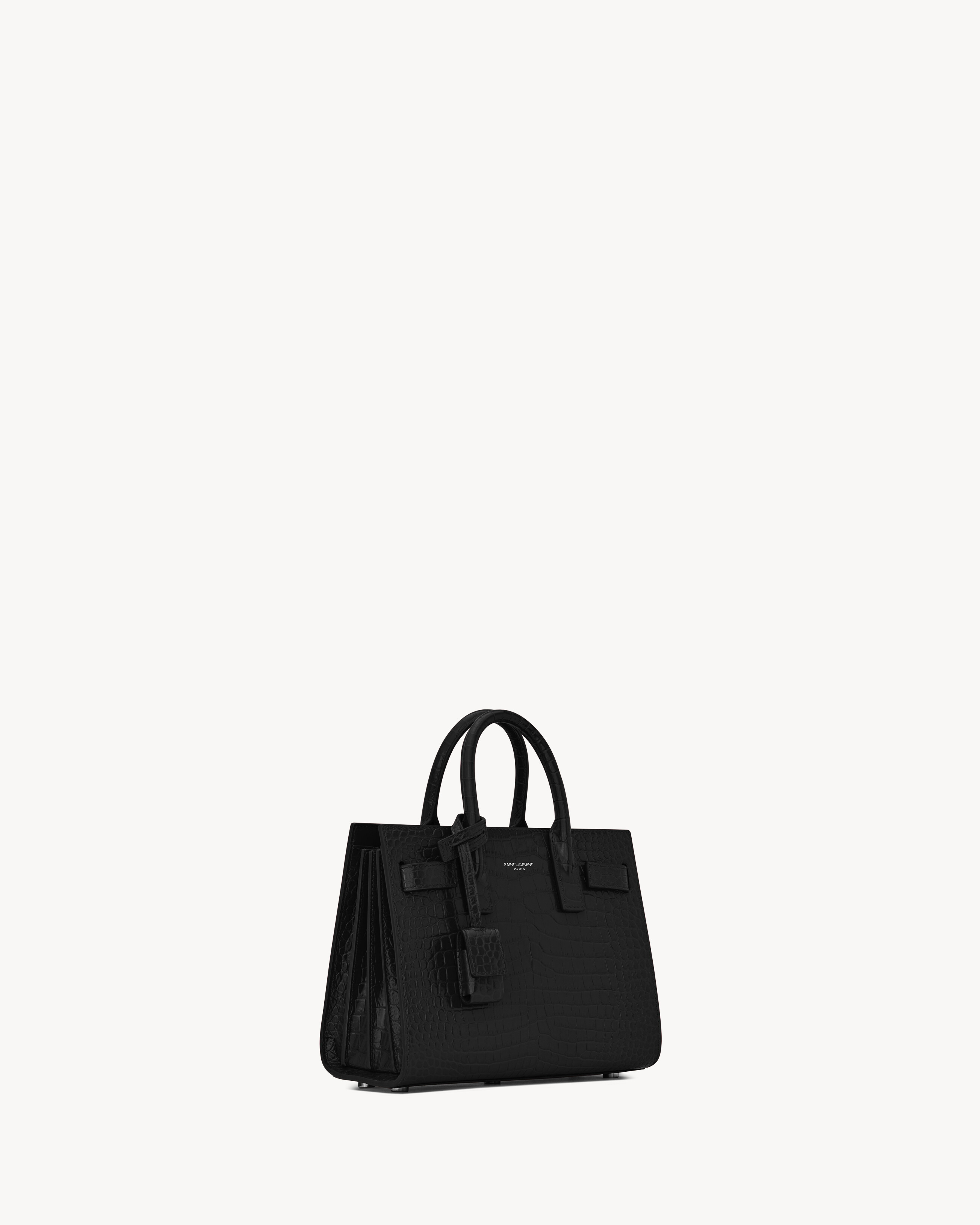 SAC DE JOUR IN CROCODILE EMBOSSED LEATHER - NANO - 5