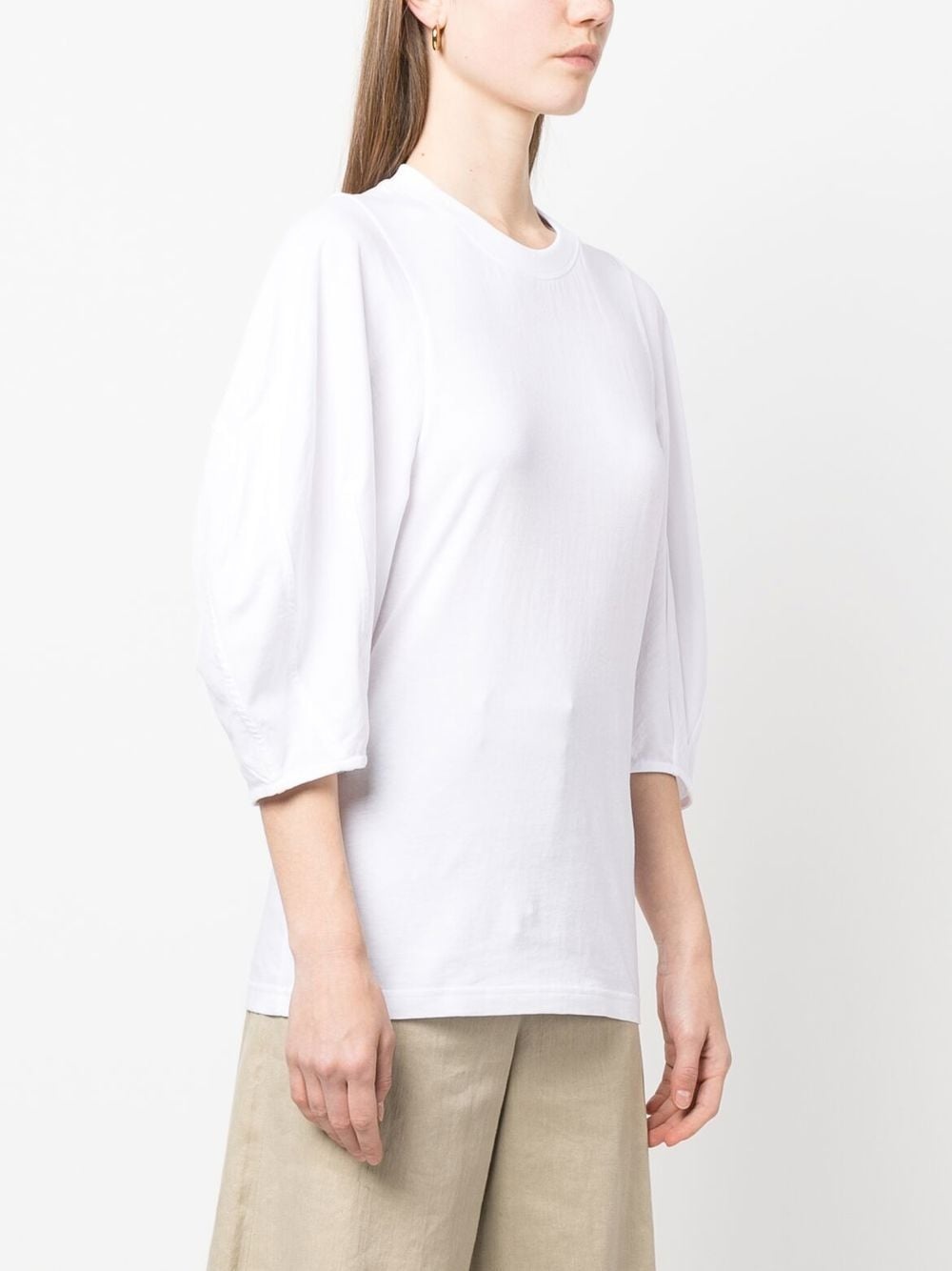 embroidered-logo round-neck T-shirt - 3