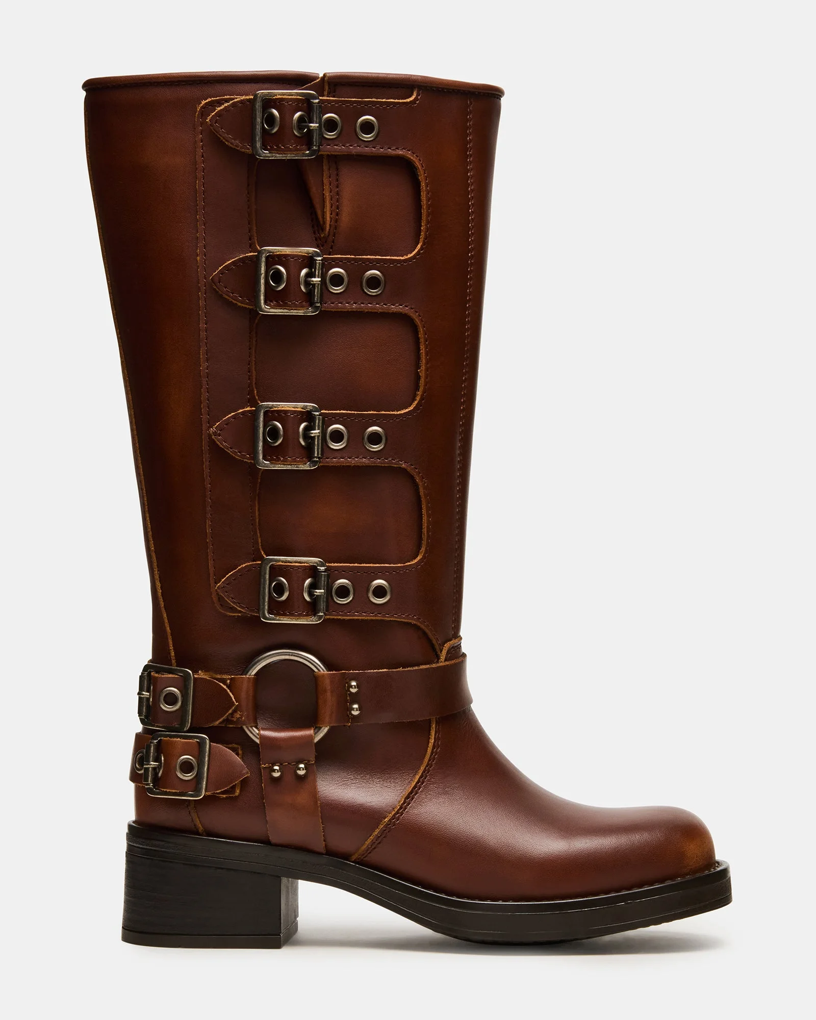 ROCKY COGNAC DISTRESSED WIDE CALF - 1