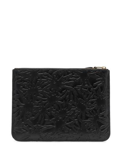 Comme Des Garçons embossed leather zipped wallet outlook