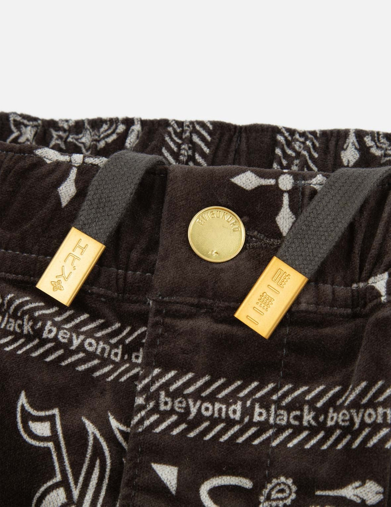 Monogram Paisley and Logo Print Velvet Joggers 10