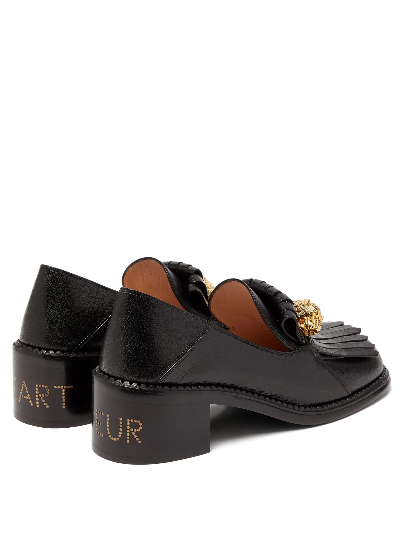 Dora leather heeled loafers - 4