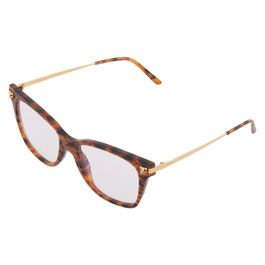 Cartier Panthere de Cartier Demo Cat Eye Ladies Eyeglasses CT0026O 003 52 - 3