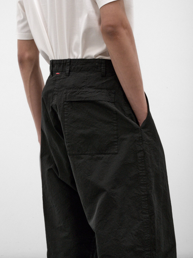 Black Cotton Wide Trousers 5