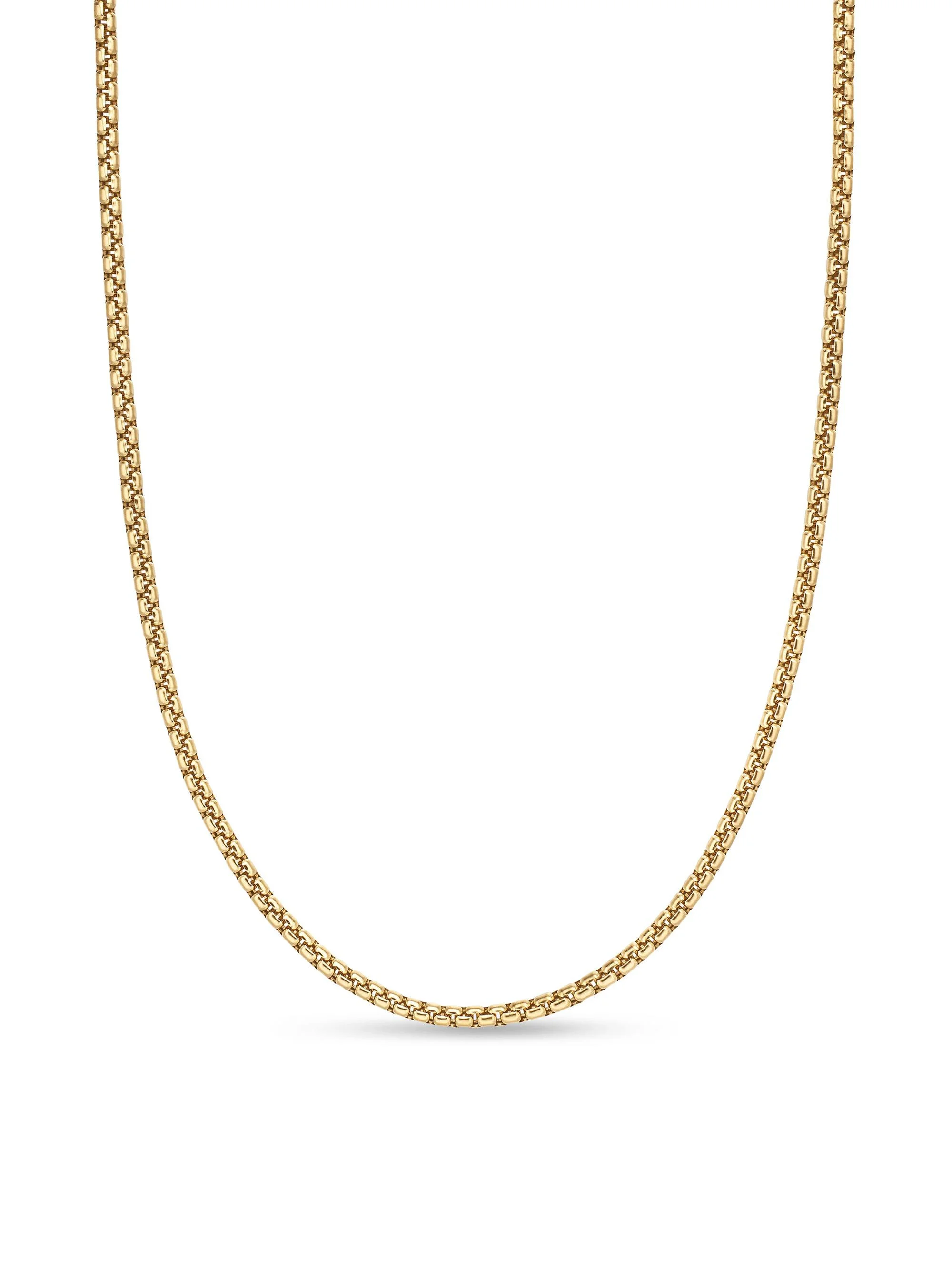 Women's Box Chain Necklace In 18K Yellow Gold, 2.7mm - Gold - 1