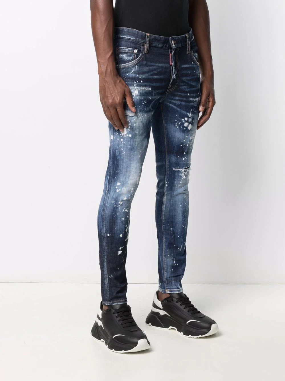 paint-splatter skinny jeans - 3